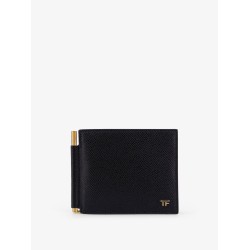 Leather wallet with logo