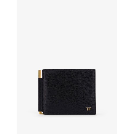 Leather wallet with logo