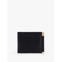 Leather wallet with logo