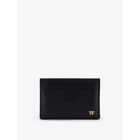 Leather cardholder with logo