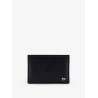 Leather cardholder with logo