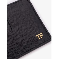 Leather cardholder with logo