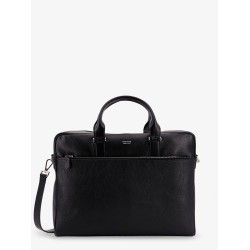 Leather work bag with logo