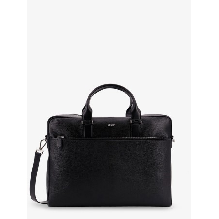 Leather work bag with logo
