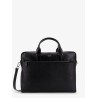 Leather work bag with logo