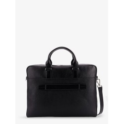 Leather work bag with logo