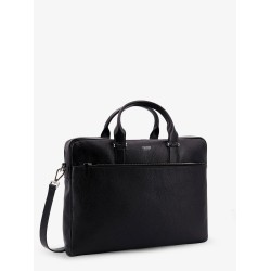 Leather work bag with logo