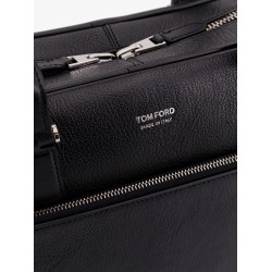 Leather work bag with logo
