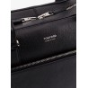 Leather work bag with logo