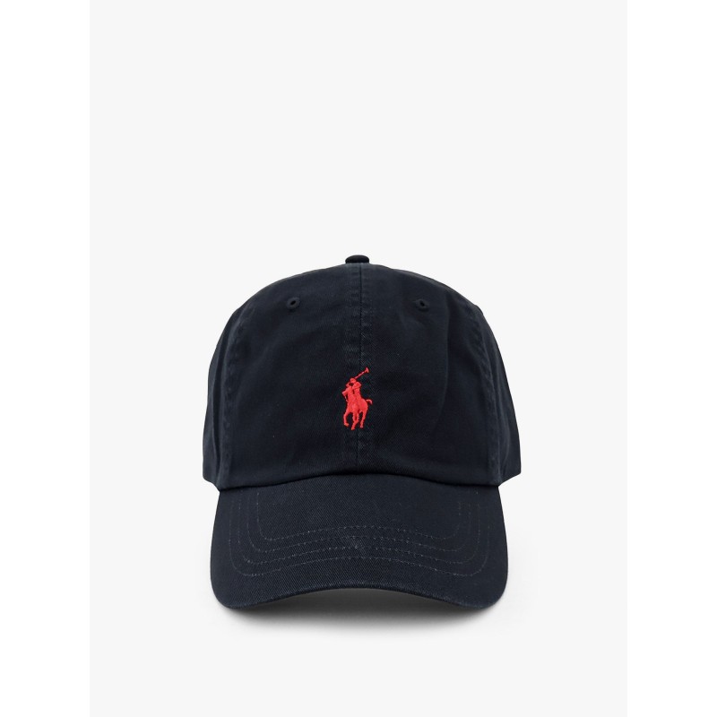 Cotton baseball hat with logo embroidery