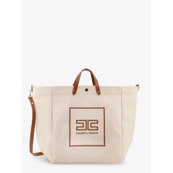 Canvas shoulder bag with embossed logo