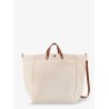 Canvas shoulder bag with embossed logo