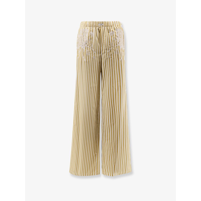 Celana striped cotton pajamas trousers