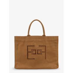 Canvas shoulder bag with logo