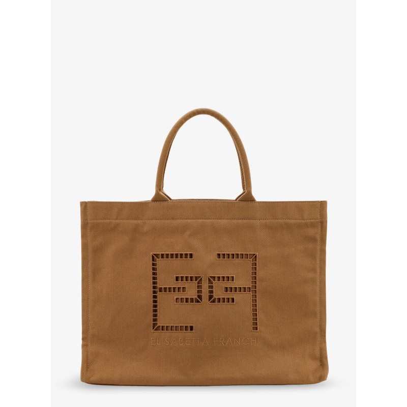 Canvas shoulder bag with logo