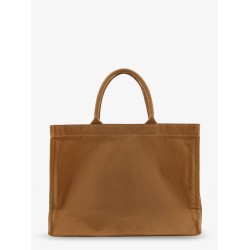 Canvas shoulder bag with logo