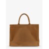Canvas shoulder bag with logo