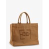Canvas shoulder bag with logo