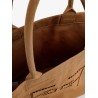 Canvas shoulder bag with logo