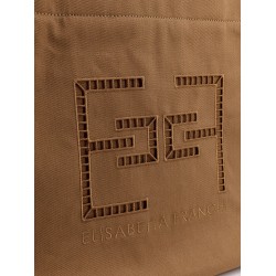 Canvas shoulder bag with logo