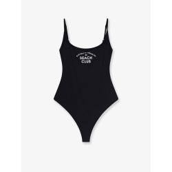 One-piece swimsuit with Logo print