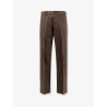 Linen blend striped trousers