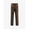 Linen blend striped trousers