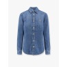 Denim shirt with logo embroidery