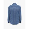 Denim shirt with logo embroidery