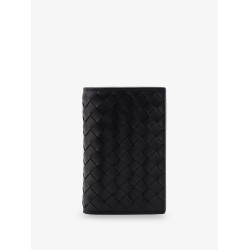 Leather card holder with Intrecciato motif