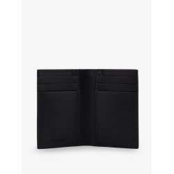 Leather card holder with Intrecciato motif