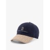 Linen Baseball Hat with suede visor
