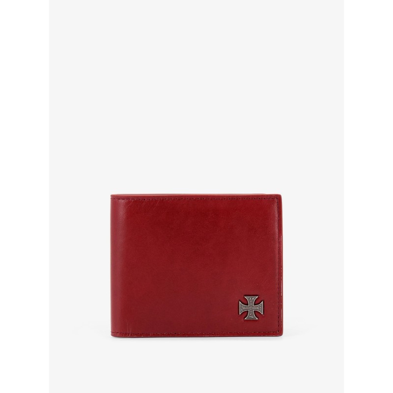Cross Emblem leather wallet