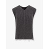 Cachemere vest with destroyed effect