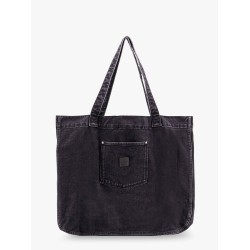 Rivet tote black denim bag