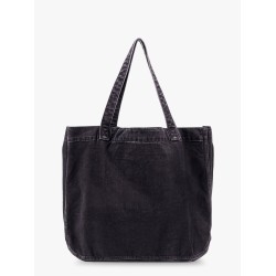 Rivet tote black denim bag