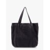Rivet tote black denim bag