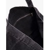 Rivet tote black denim bag