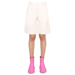 FAUX LEATHER BERMUDA SHORTS