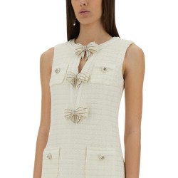 BOUCLÉ MINI DRESS WITH BOW