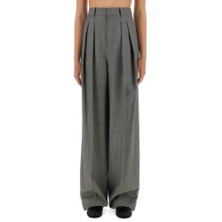 WIDE-LEG PANTS IN WOOL CHINÉ