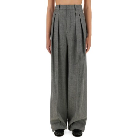 WIDE-LEG PANTS IN WOOL CHINÉ