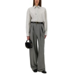WIDE-LEG PANTS IN WOOL CHINÉ