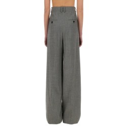 WIDE-LEG PANTS IN WOOL CHINÉ
