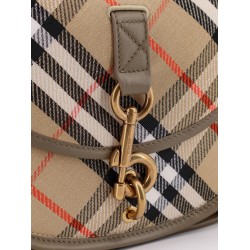 Clip Messenger Burberry Check fabric shoulder bag