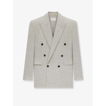 Certified wool double-breasted blazer