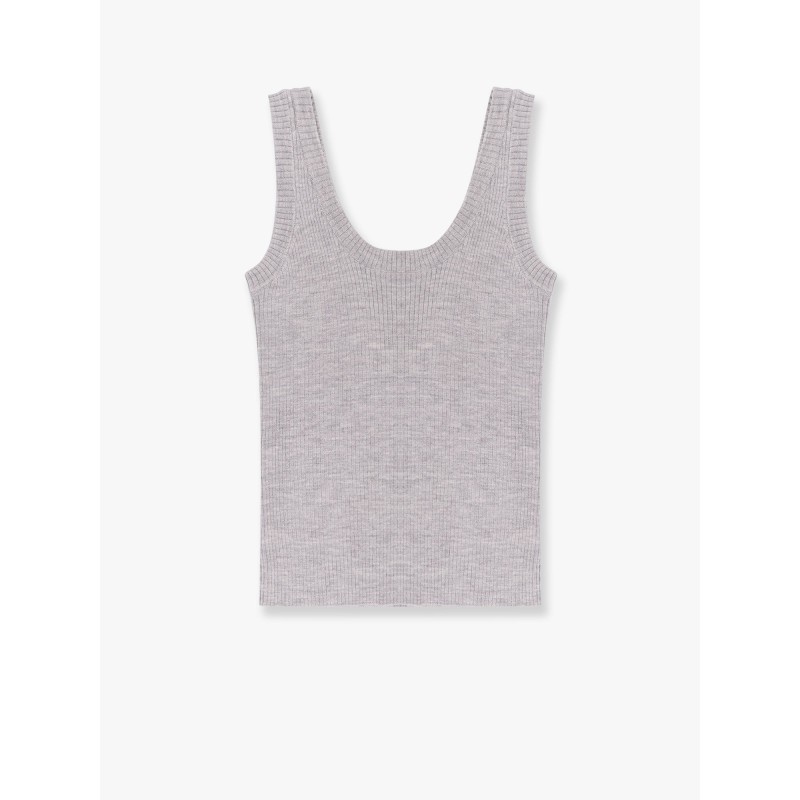Cashmere and wool tank top with Monili detail