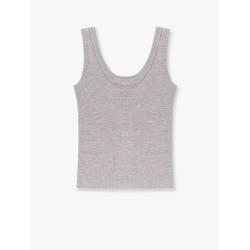 Cashmere and wool tank top with Monili detail