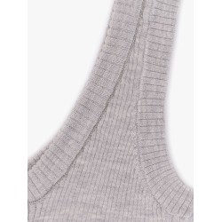 Cashmere and wool tank top with Monili detail