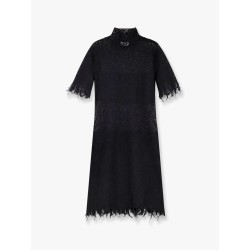 Lace dress with cotton inserts and organic silk